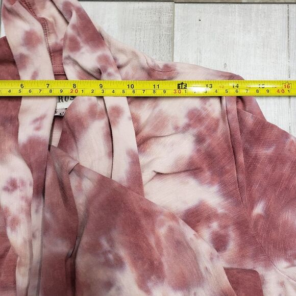 Knox Rose Muave Pink Tie Dye Drape Cardigan Sweater Open Front Small Hippie - Picture 7 of 13